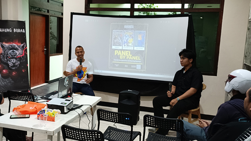 Laporan Acara Perdana PANEL BY PANEL BY ONTAKERIPUT COMICS: Diskusi Komik WLDR, KAMBODJA, dan JAGAD THUNDER