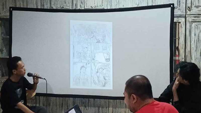 Mohammad Arief Russanto mempresentasikan karyanya bersama Zaidd dari ONTAKERIPUT COMCIS
