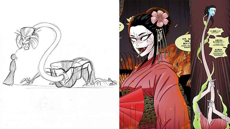 Concept Art WLDR SPIRIT BATTLER 2 dan 3 ROKUROKUBI